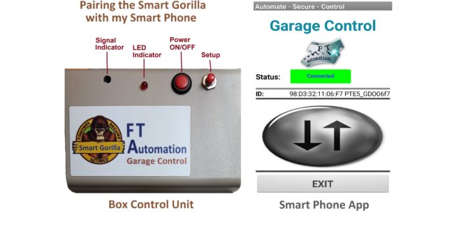 How do I pair the Smart Gorilla Garage Opener with my Smart Phone?